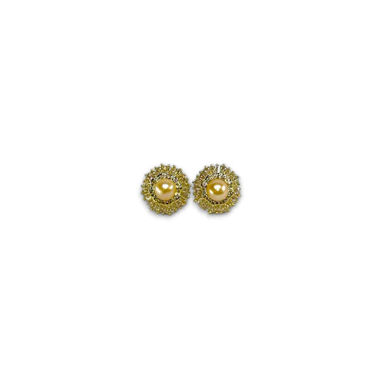 Crownlight Pearl Earrings (Peachy Pink)