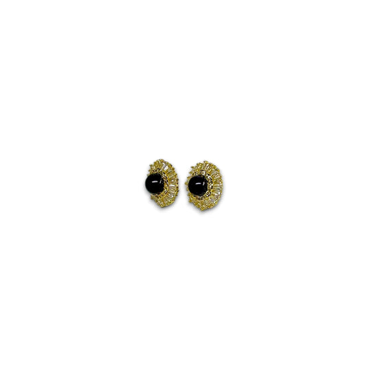 Crownlight Pearl Earrings (Black)