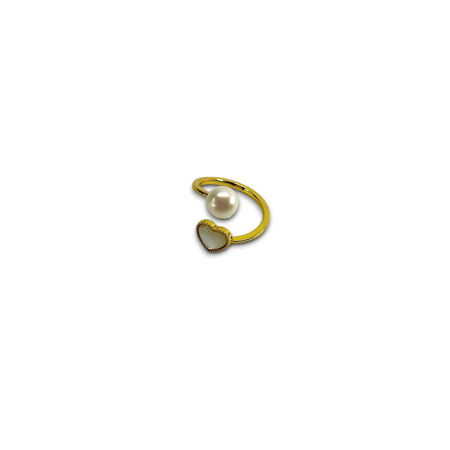 Sunkissed Heart Pearl Ring